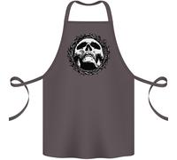 A Teschio IN Spine Gotico Cristo Gesù Cotone Grembiule 100% Biologico
