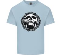 A Teschio IN Spine Gotico Cristo Gesù T-Shirt Ragazzi Ragazze