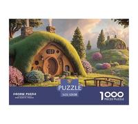 A Thatched Cottage with Smoke 1000 Pezzi Cartoncino Premium Puzzle Cozy Fairy-tale Village Antistress Giocattoli Educativi Puzzle Per Bambini 52x38cm/1000pcs