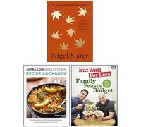 A Thousand Feasts, Family Feasts on a Budget, Ultra Low Cholesterol Recipe Cookbook 3 Books Collection Set