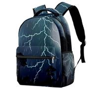 A Thunderstorm Rain Night Travel Laptop Backpack High School Backpack Large Bookbag carino zaino per uomo donna, Multicolore 1., 29.4x20x40cm/11.5x8x16 in, Casual