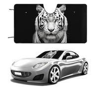 A Tiger - Parasole per parabrezza per auto, berlina, SUV, camion, universale, riflettente, per finestrini anteriori, pieghevole, protegge dai raggi UV e mantiene gli interni freschi, 139,7 x 76,2 cm