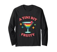 A Tiny Bit Fruity Funny Gay Pride Parade Gioco di Parole Meme Y2K Maglia a Manica