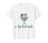 A Tiny Bit Irish Funny Lucky St Patrick's Day Girl Art Maglietta