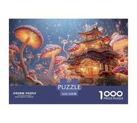A Tiny Mushroom House 1000 Pezzi Taglio Preciso Puzzle Asian Temple in Bloom Vivace Jigsaw Educativo Per Bambini 52x38cm/1000pcs