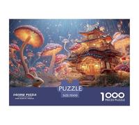 A Tiny Mushroom House 1000 Pz Taglio Preciso Puzzle Asian Temple in Bloom Vivace Jigsaw Regalo Per Bambini 70x50cm/1000pcs