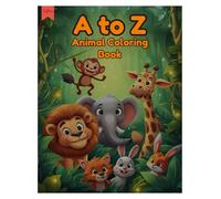 A to Z Animal Coloring Book: Fun Alphabet Animal Coloring Pages for Kids Ages 3 to 8