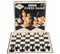 A to Z Family Classics - Set di scacchi tradizionali, 2 giocatori, età 8+, lavagna bianca e nera con pezzi