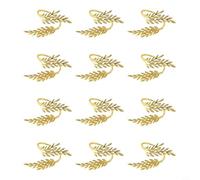 A Touch Of Elegance - Set di anelli metallici realizzati a mano, 12 pezzi, per sala da pranzo chic (oro)