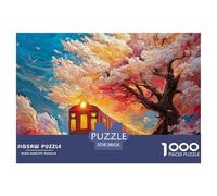 A Train Is Traveling Along The Tracks Surrounded Trees 1000 Pezzi Cartoncino Extra-spesso Bundle Di Puzzle Cherry Blossoms Impossibilmente Difficile Giocattolo Di Compleanno Puzzle Per Decorazione Dom