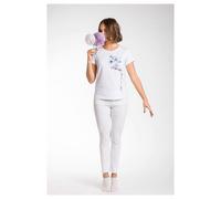 A.Tratti White Viscose Women T-Shirt - M