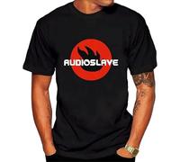 A~u~d~i~o~s~l~a~v~e Rock Band Logo Fashion Summer Men's Round Neck T-Shirt Black