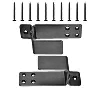 a U, set di 2 staffe di sicurezza per barre in acciaio, rinforzo per porte, staffe di chiusura in metallo, clip di sicurezza per porta e capannone