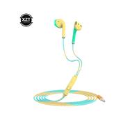 (A)U24 Cuffie stereo cablate da 3,5 mm IN-Ear con cancellazione del rumore e microfono per musica e