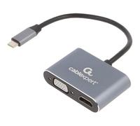 A-USB3C-HDMIVGA-01 Adattatore USB 3.0 0,15m Nero Cablexpert GEMBIRD