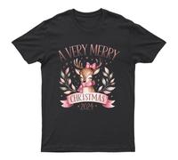 A Very Merry Christmas T-Shirt Unisex Regalo Retrò Divertente Donna Vintage...