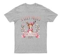 A Very Merry Christmas T-Shirt Unisex Regalo Retrò Divertente Donna Vintage...