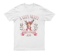 A Very Merry Christmas T-Shirt Unisex Regalo Retrò Divertente Donna Vintage...