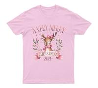 A Very Merry Christmas T-Shirt Unisex Regalo Retrò Divertente Donna Vintage...