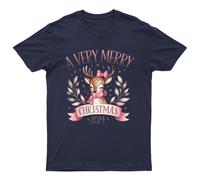 A Very Merry Christmas T-Shirt Unisex Regalo Retrò Divertente Donna Vintage...