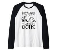 A Volte Ci Vuole Tutto Il Giorno per Non Fare Nulla Maglia con Maniche Raglan
