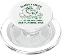 A volte ignoro le responsabilità Procione divertente PopSockets PopGrip per MagSafe