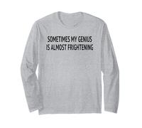 A Volte Il Mio Genio è Quasi Spaventoso Divertente Sarcastico Maglia a Manica
