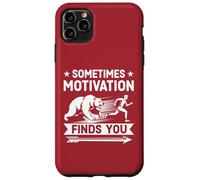A volte la motivazione ti trova divertente correre motivazionale Custodia per iPhone 11 Pro Max