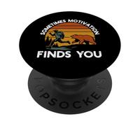 A volte la motivazione ti trova Divertente escursionismo Camping orso PopSockets PopGrip Adesivo