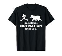A Volte la Motivazione Ti Trova Funny Camping Maglietta