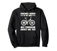 A volte mi chiedo se la mia bici divertente amante della mountain bike Felpa con Cappuccio