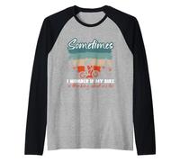 A volte mi chiedo se la mia bici divertente amante della mountain bike Maglia con Maniche Raglan