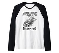 A Volte Mi limito a scomporre Funny Skeleton Vintage Maglia con Maniche Raglan