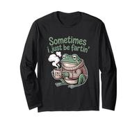 A Volte Mi limito a scoreggiare Farting Frog Meme Weirdcore Maglia a Manica