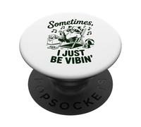 A volte mi limito a vibrare Funny Raccoon Meme PopSockets PopGrip Adesivo