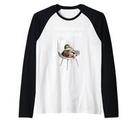 A Volte Mi Sento Come un'anatra Seduta Umorismo per Gli Amanti degli Animali Maglia con Maniche Raglan