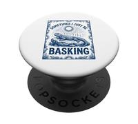 A volte mi sto semplicemente crogiolando divertente Uromastyx prendere il sole PopSockets PopGrip Adesivo