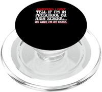 A volte non riesco a dire se sono in età prescolare divertente Sono al lavoro PopSockets PopGrip per MagSafe