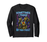 A Volte Penso a Funny Frog Meme Bootleg Maglia a Manica