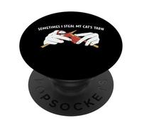 A volte rubo il filato del mio gatto PopSockets PopGrip Adesivo