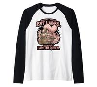 A Volte Una Principessa Isnt A Damsel Train Graphic Maglia con Maniche Raglan