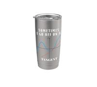 A volte vado su un tangente matematica umorismo gioco di parole Bicchiere termico in acciaio inox doppia parete