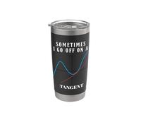 A volte vado su un tangente matematica umorismo gioco di parole Bicchiere termico in acciaio inox doppia parete