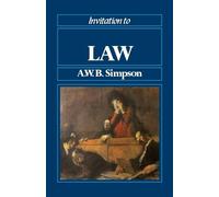 A. W. B. Simpson Invitation to Law (Tascabile) Invitation Series