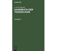 A W M Hasselt Handbuch der Toxikologie (Copertina rigida)