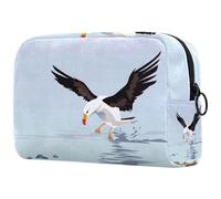 A Wandering Albatross at Sea Pattern Cosmetic Bag per donne, beauty case da viaggio grande borsa organizer con cerniera, Multi, 18.5x7.5x13cm/7.3x3x5.1in, Beauty case
