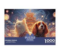 A White Cat with Long Fur 1000 Pezzi Taglio Preciso Puzzle Fantasy Pet Companions Vivace Jigsaw Educativo Regalo Per Bambini 38x26cm/1000pcs