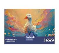 A White Duck with Beautiful Feathers 1000 Pezzi Cartoncino Extra-spesso Puzzle Premium Duck Impossibilmente Difficile Sfida Unica Puzzle Regali Per Famiglia E Amici 38x26cm/1000pcs