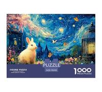 A White Easter Bunny with Flowers 1000 Pezzi Cartoncino Premium Puzzle Kitten Antistress Gioco Creativo Puzzle Per Adulti E Bambini 70x50cm/1000pcs