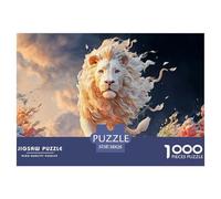 A White Wild Beast with Blue Eyes 1000 Pezzi Cartoncino Premium Puzzle Kitten Immagini Vibranti Gioco Creativo Puzzle Decorazioni Per La Casa 38x26cm/1000pcs